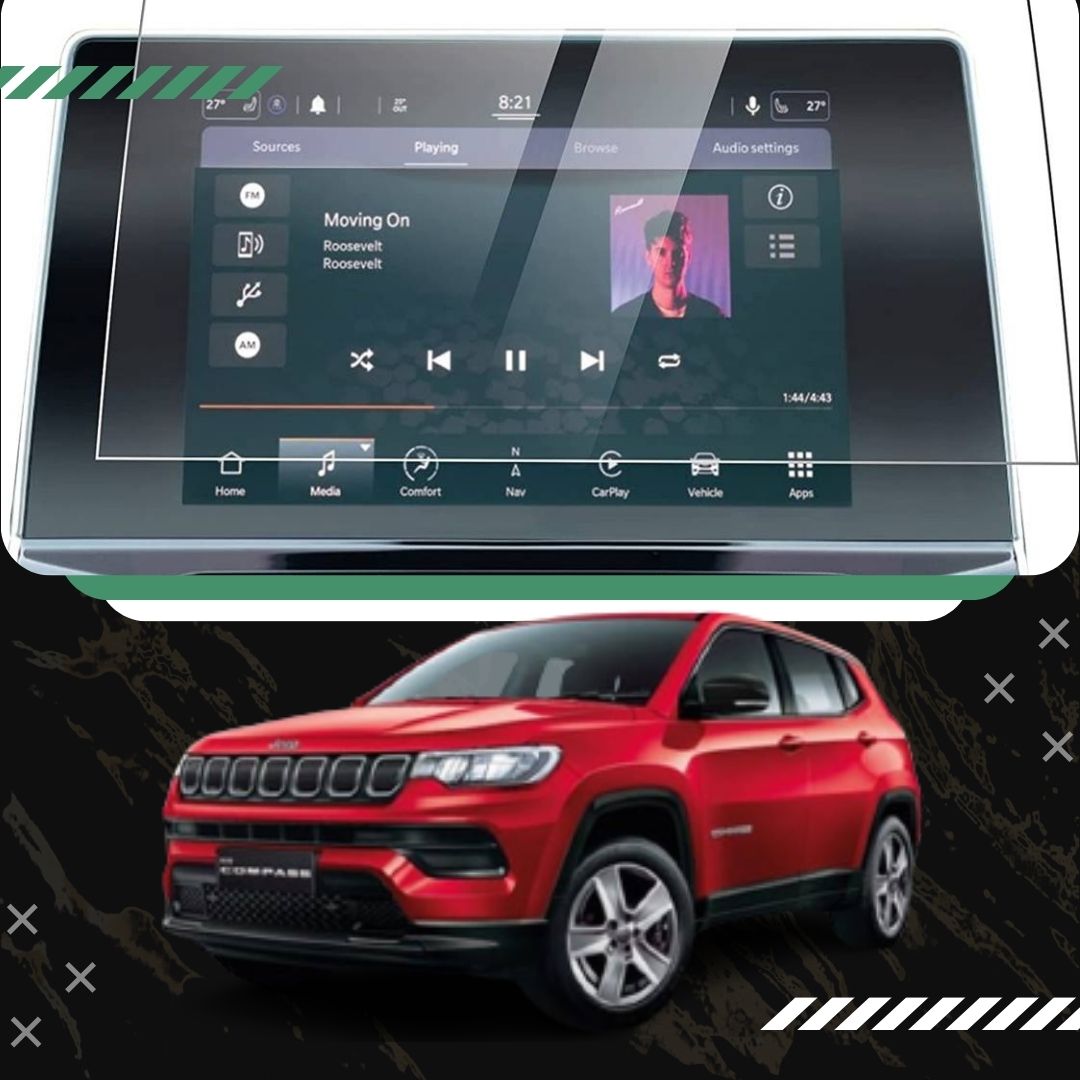 Jeep Compass Facelift [2021-Running] (10.1 Inch) Accessories Touch Screen Guard & Screen Protector