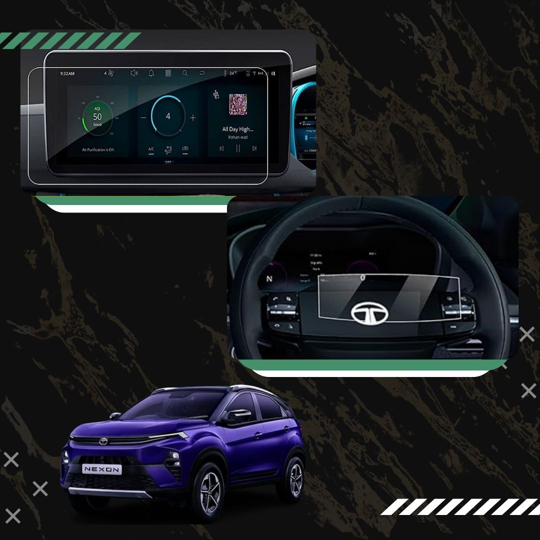 Tata Nexon Facelift New Shape Infotainment & Steering Combo [2023-Running] Accessories Touch Screen Guard & Screen Protector