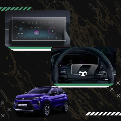 Tata Nexon Facelift New Shape Infotainment & Steering Combo [2023-Running] Accessories Touch Screen Guard & Screen Protector