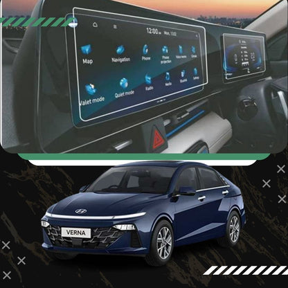 Hyundai Verna [2023-Running] Accessories Touch Infotainment & Instrument Cluster Touch Screen Guard